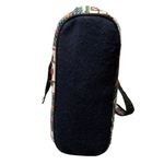 Yathra Wool Bhutan Handmade Shoulder Tote Bag Top Double Handles Abstract Women Blue Photo 8