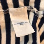 Lands' End Womens Top 3/4 Sleeve Boat Neck Striped Navy Blue White XSP Photo 3