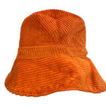 None Orange Corduroy Reversible Bucket Hat Photo 0