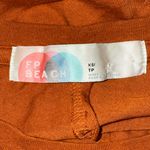 Free People Beach Size XS Orange Khana Crew Neck Short Sleeve Tunic Top dress Photo 2
