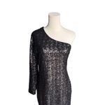 Dress the Population  - Emilia One-Shoulder Sequin Midi Dress Black XL Photo 2