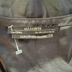 All Saints Womens Greta Black Japanese Cloth Silky Tie Waist V Neck Dress size 4 Photo 5