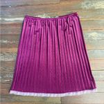 Old Navy NWT Vintage Y2K  Velvet Stretch Pleated Skirt w Lace Trim ~ Size M 💚🍄 Photo 4
