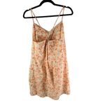 ASOS Lola May Mini Slip Dress Crossover Straps Floral Orange UK 14 US Size 10 Photo 1