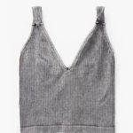 Free People  Good Karma crop tank Mushroom / Mineral Wash Gray XS/S Photo 0