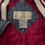 Vintage Ivy Club Classics Denim Bomber Jacket, Sz S Blue Photo 14