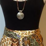 MIX NOUVEAU WOMENS SKIRT NEW YORK FULL FLAIR TWIRL SKIRT TAG IS SM RUNS BIG Gold Photo 2