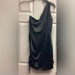 Glam One Shoulder Sateen Mini Dress Size Medium Photo 2