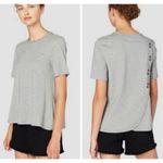 Derek Lam  10 Crosby Short Sleeve Button Back Minimalist Grey Top Sz Small Photo 1