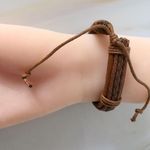 Genuine Leather Bracelet Brown Photo 5