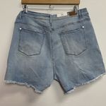 Judy Blue  NWT Denim Jean Shorts Women's 2XL High Rise Medium Light Wash Raw Hem Photo 6