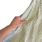 Abercrombie & Fitch  Linen Stripe Sundress Romper Sage Green Small Photo 5
