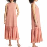 Nordstrom  Sleeveless Seersucker Maxi Dress Pink Desert Size Small Photo 10