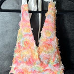 Cloud Ten Rainbow Flower Crop Top Size Small Photo 0