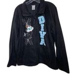 Vintage Looney Tunes, Warner Brothers bros pussyfoot cat half zip sweatshirt 90s Black Size XL Photo 0