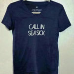 Sperry  Women's V-Neck T-Shirt Call in‎ Sea Sick Blue Size XS Photo 0