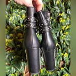 Azalea Wang Black Studded Spiked Lace Up Boots Size 7 Photo 3
