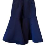 MARCHESA NOTTE Navy Golden Arch Silk Blend Dress Size 4 Blue Photo 6