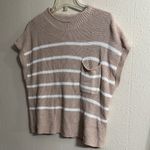 Striped Knit Sleeveless Top Tan Size XL Photo 1