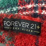 Forever 21 + Plaid Red Green Tartan Women's Poncho size OSFM Photo 1