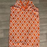 Mud Pie  medium 8 10 Orange White Geometric halter tank Dress - no belt Photo 0