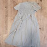 Korean style Off shoulder white linen dress Size M Photo 3