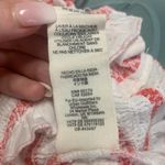 Free People white & red striped lace-up-front crop tank top size S Photo 5