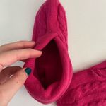 Ralph Lauren NWOT Lauren  women’s hot pink cable‎ knit sweater booties slippers Photo 3