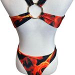 ALT NWT Juno Cutout Swimsuit Size XS Fiamma Red One Piece High Leg Crossover Blue Photo 6