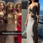 Meshki  Strapless‎ Rose Diamante Maxi Dress in Black Gala Nightout Feminine Photo 1