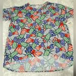 LuLaRoe  Irma Top NWT Tunic Dress Printed Patriotic 4th of July Shirt size 3XL Photo 8