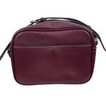 J.Crew Signet Pebble Leather Crossbody Camera Bag Burgundy Red Photo 4