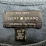 Lucky Brand : Floral Velour Dark Blue Sweatshirt Photo 3