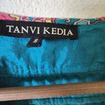 Anthropologie TANVI KEDIA Tunic Dress Jade Rose Yellow Ivory Arabesque Small Photo 4