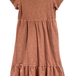 Old Navy Tiered Knit Maxi Dress Pink Paradigm Size L Short Sleeve Casual Photo 0