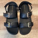 Madden Girl  Womens Sprittz Double Buckle Strap‎ Flat Sandals Black Size 7.5 NWT Photo 2