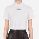 Dolce & Gabbana Gothic Look White Lace Trim Top Size 36 Photo 0