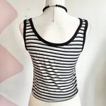 Gray Striped Tank Top, Minimalist,‎ Casual, Preppy, Basic, Medium, Streetwear Photo 2