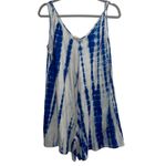Annalee + Hope  Blue White Tie Dye Romper Medium Photo 1