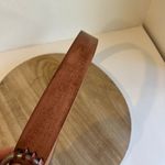 Brown Genuine Bonded Leather Wrap Round Silver Loop Stud Belt Size XL Photo 3