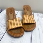 Born Drilles Wedge Sandals Womens 8 US / 39 EU Slip On Strap Slides Earth tones Photo 2