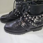 ZARA  Leather Black Ankle Boots with Silver Studs Size EU 40 Photo 5