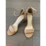 Jessica Simpson  Beige Gold Block Heel Sandals Size 7.5 Photo 1