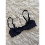SKIMS  Fits Everybody Lace Demi Underwire Bra Onyx Size 32A Photo 2