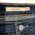 Levi's Wedgie Skinny High Rise Button Fly Jeans Size 24W Photo 4