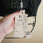 Charmian Women Rhinestone Push Up Bra Studded Gem Bustier Crop Top Black Size 2X Photo 3