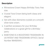 Babeyond brand 18th birthday silver tiara! New in box Photo 6