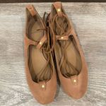 Chloé CHLOE Foster Camel Suede Lace-Up Ballerina Flat Ballet Shoes Size 39.5 Photo 11