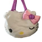 Hello Kitty Sanrio Large Plush Tote Bag purse purple pink bow dopamine dressing White Photo 2