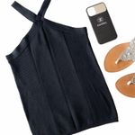 Wayne Rogers Vintage 90’s:  ❤︎ Strappy Ribbed Silk Top ❤︎ Cross Front Halter Neck Photo 13